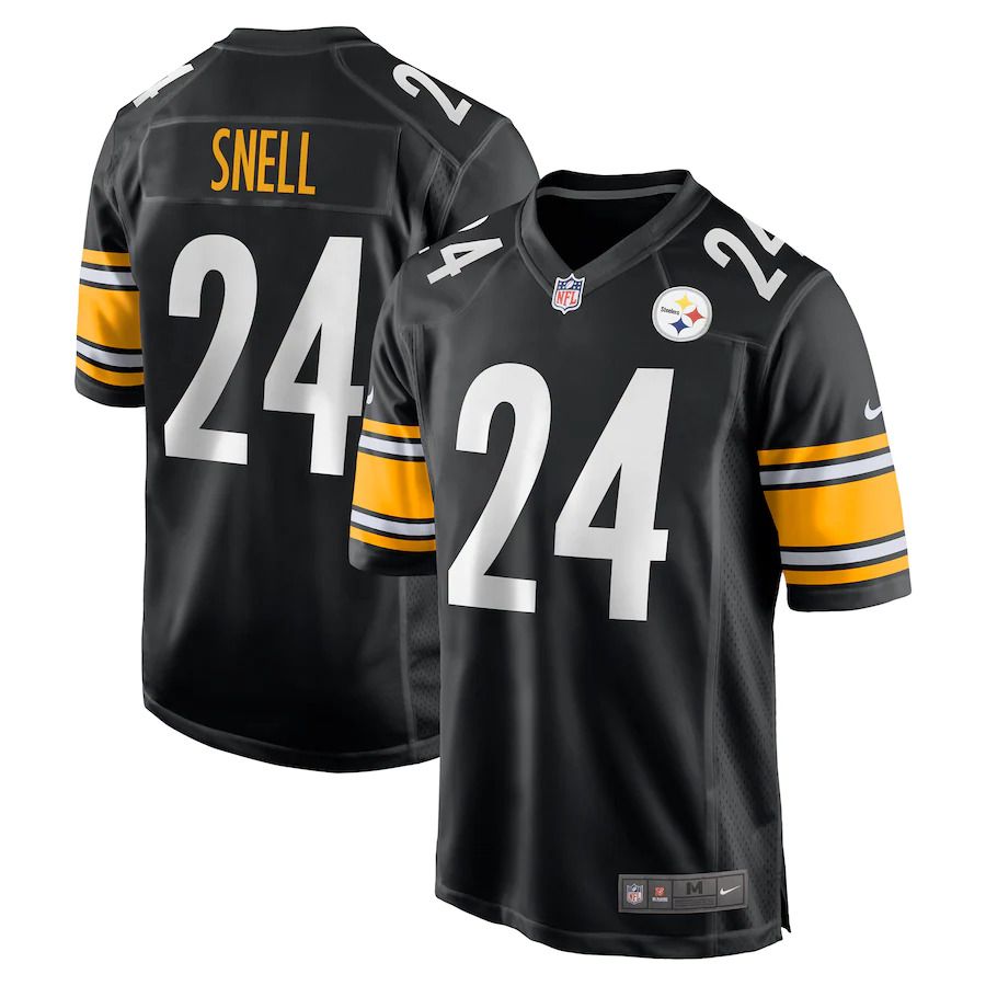 Men Pittsburgh Steelers #24 Benny Snell Jr Nike Black Game NFL Jersey